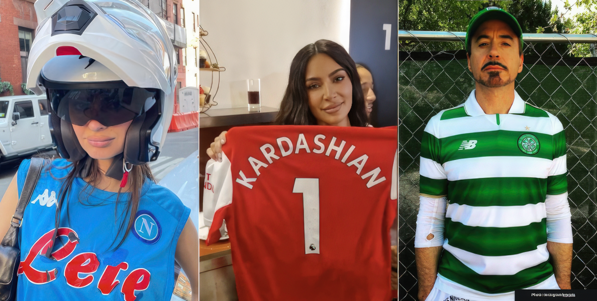 2023 celebrities in their favorite Champions League shirts