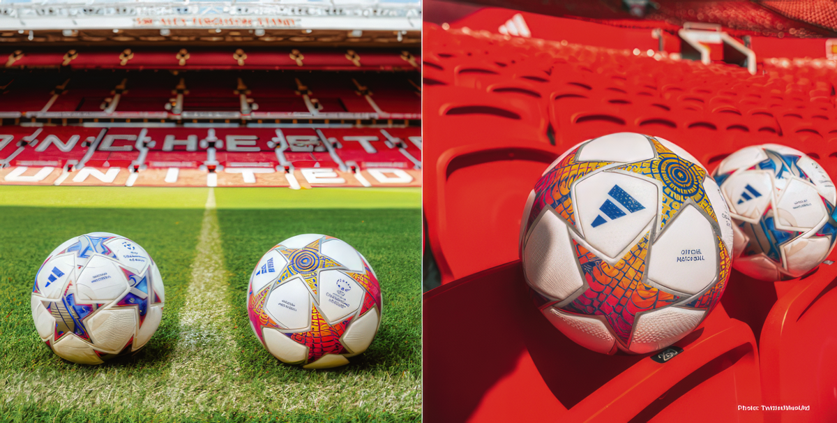 2023/24 Champions League ball at Old Trafford