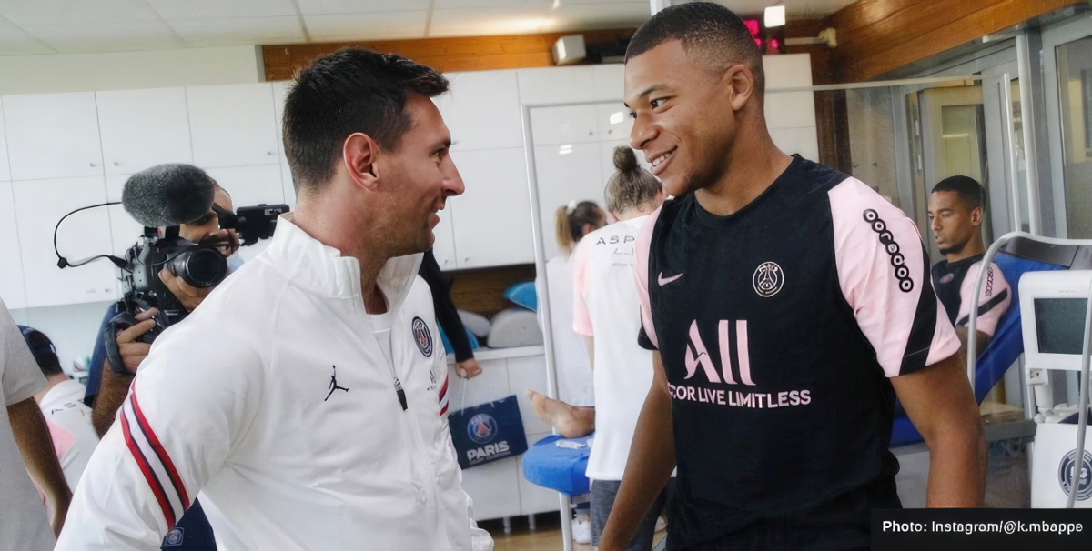 A first look at Messi and Mbappe training at PSG