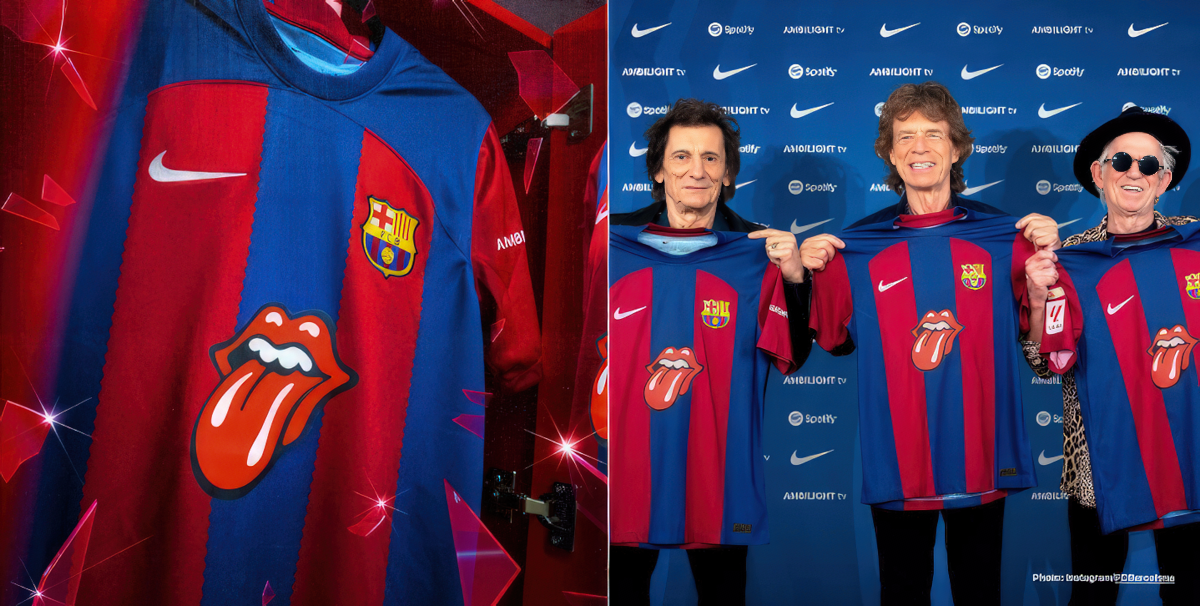 Barcelona unveil new Rolling Stones shirt ahead of El Clásico