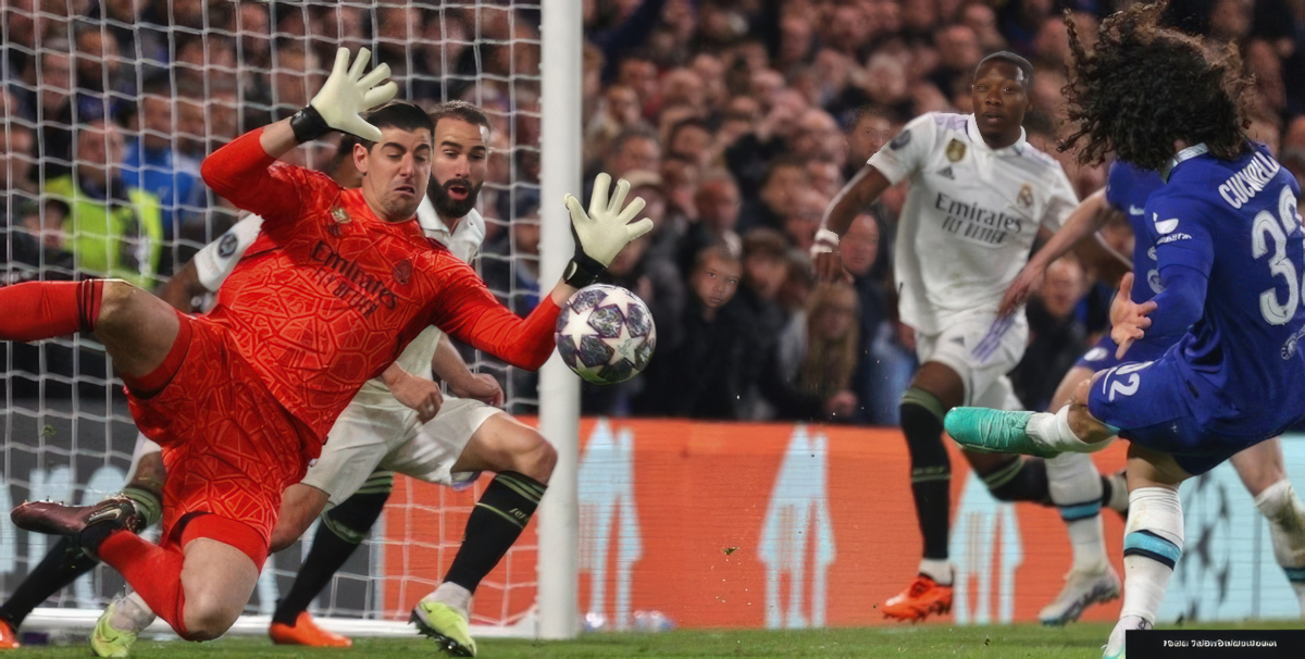 Courtois provides a miracle save to deny Cucurella in UCL quarter-final, watch
