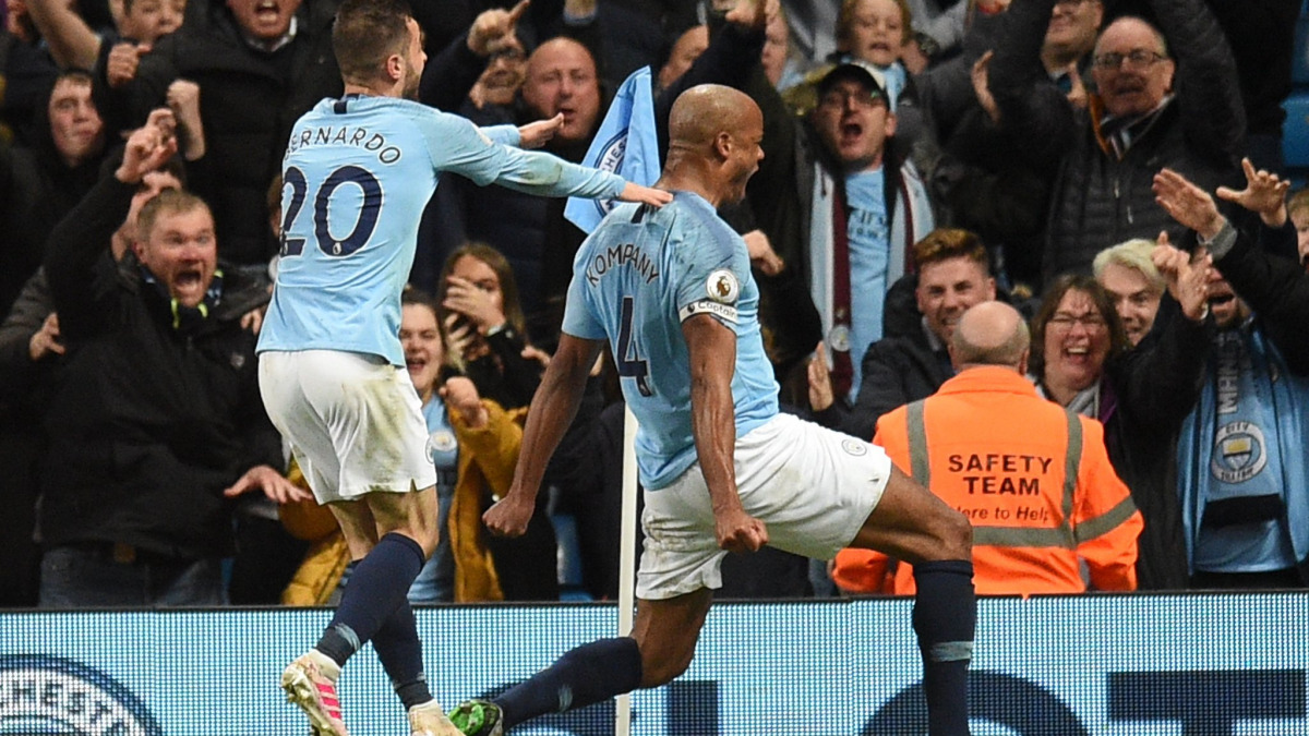 Manchester City returns to top spot in the Premier League thanks to Vincent Kompany winner