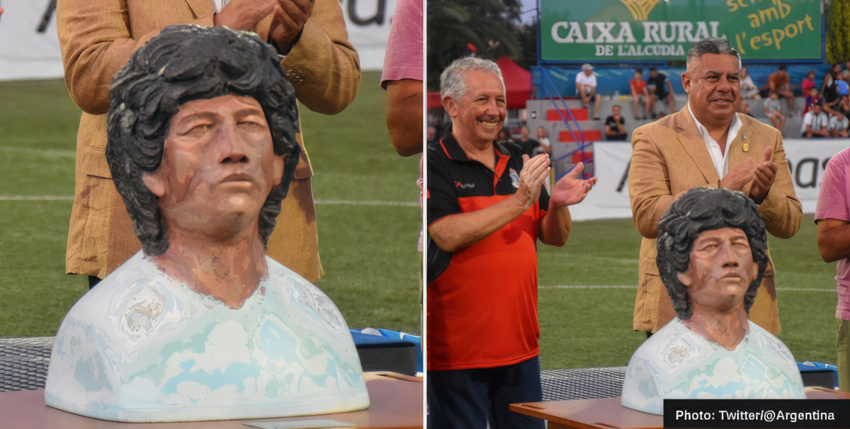 Busted. What’s with the new Diego Maradona statue?
