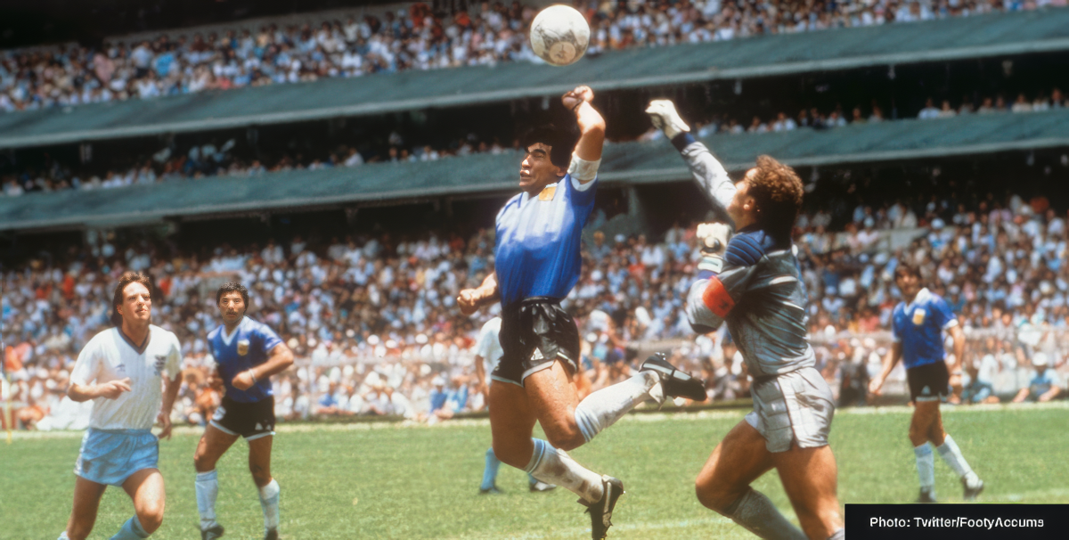 Maradona's "Hand of God" ball to be auctioned next month