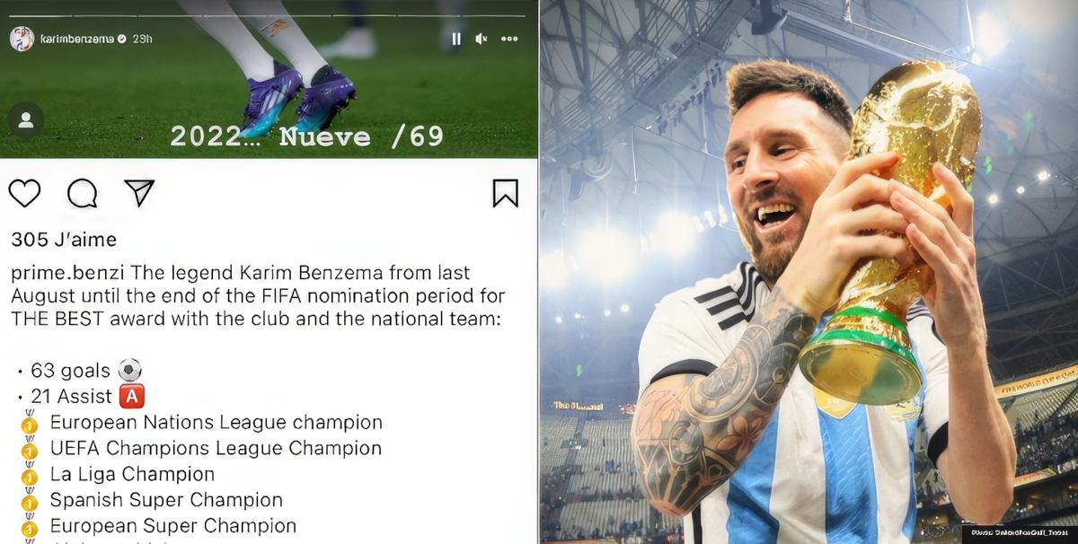 Messi’s subtle response to Benzema settles FIFA best debate
