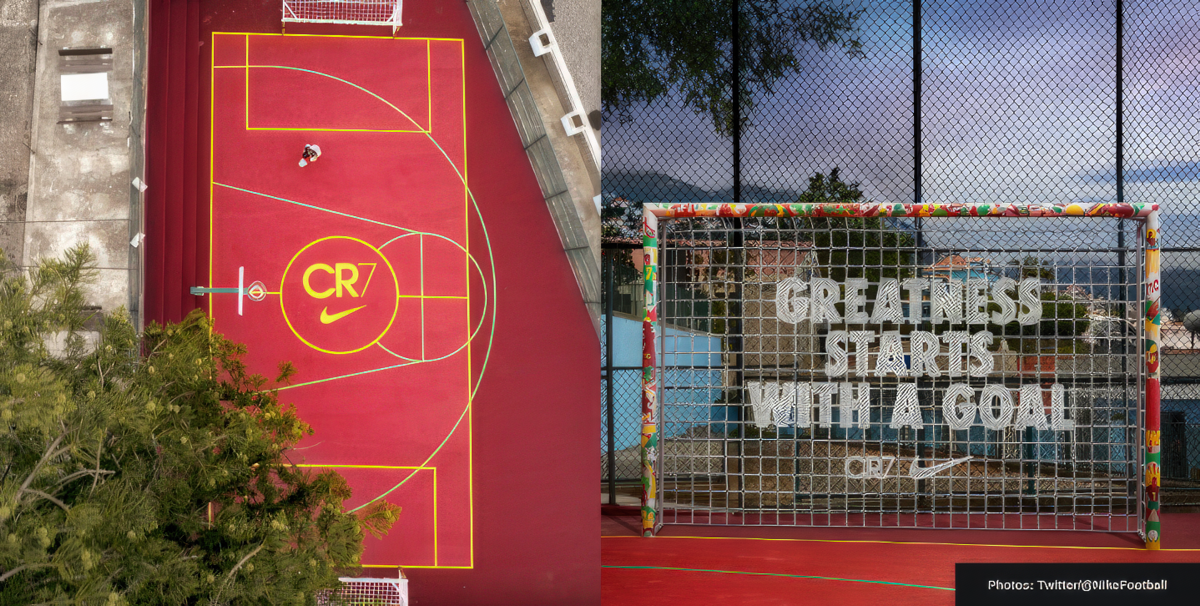 Nike unveils CR7-themed pitch in Portugal to celebrate the player’s latest feat
