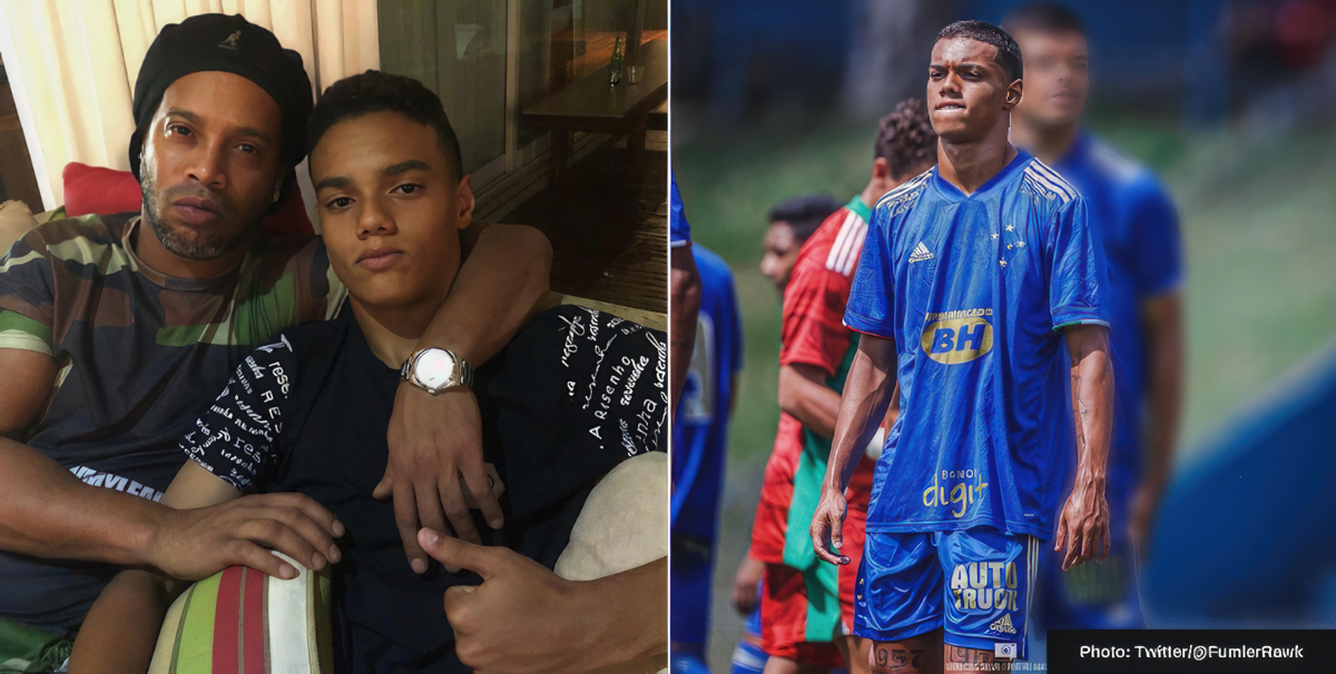 Ronaldinho’s 17-year-old son Joao tries out for Barcelona U-19