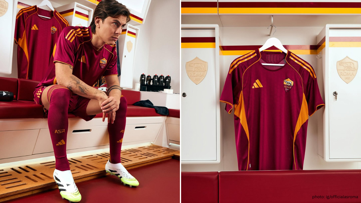 AS Roma’s 25/26 home kit restores the colors of Totti’s debut era