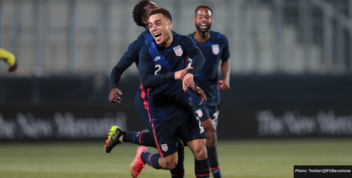 Watch Sergino Dest open up his USMNT account with a stunner against Jamaica
