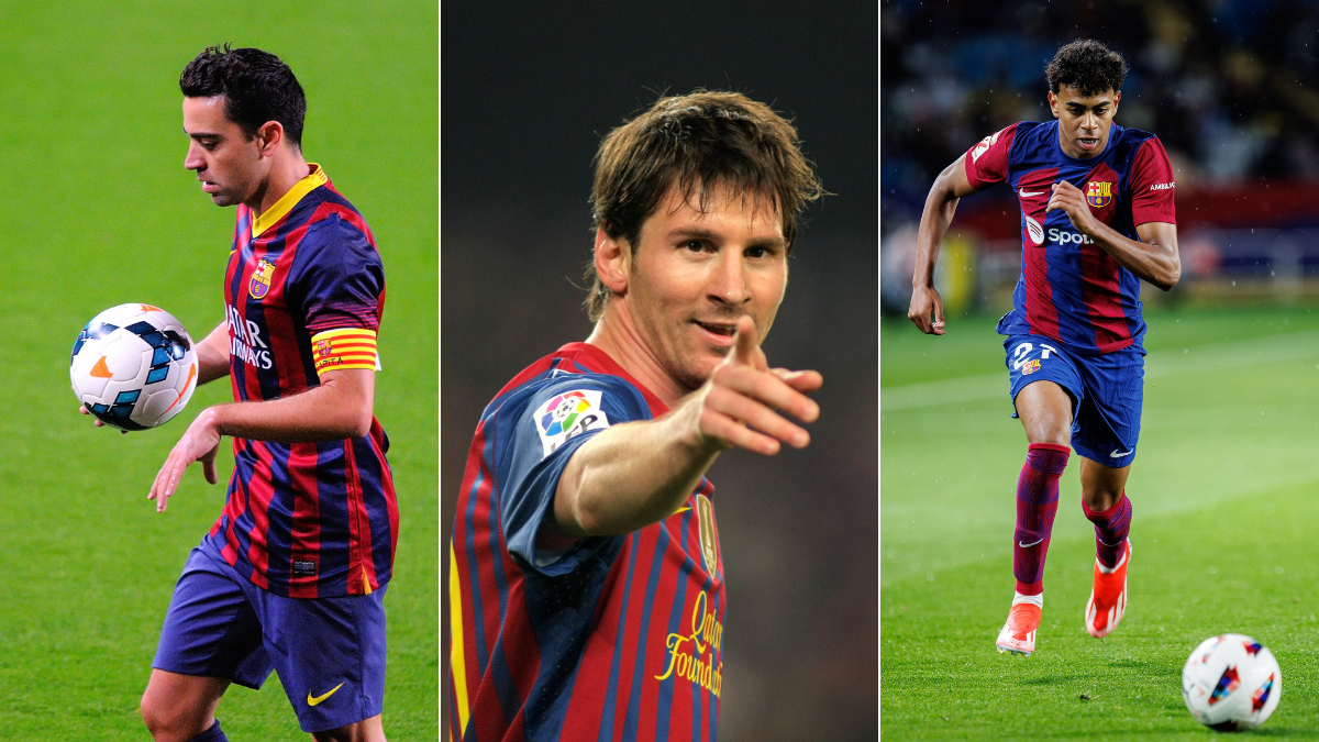 La Masia top players Xavi, Messi, Yamal