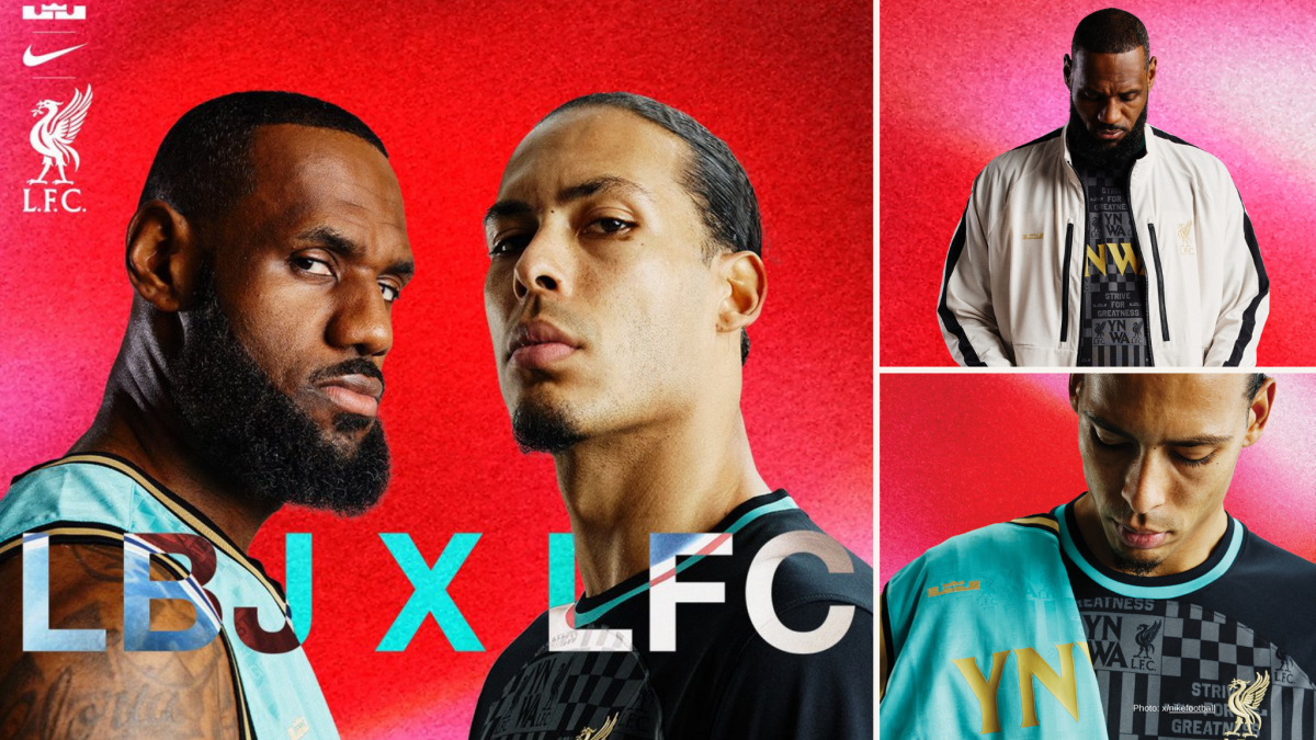 LeBron and Liverpool unveil exclusive LFC x LeBron football and basketball jerseys