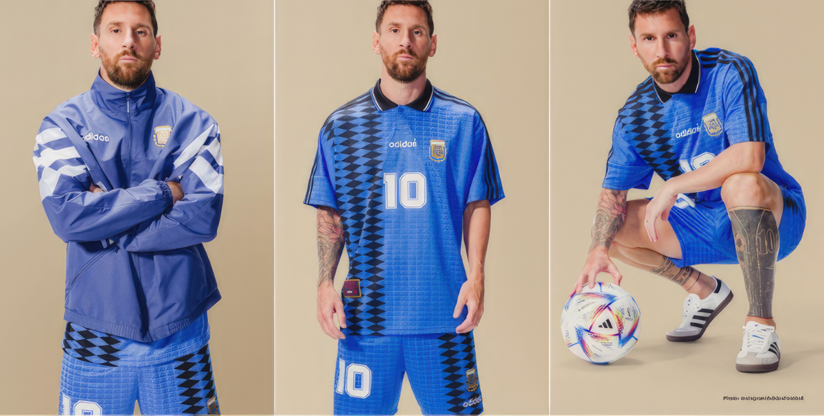 Messi showcases Adidas special Argentina retro collection
