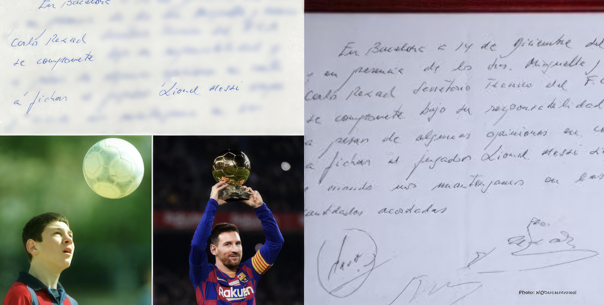 Bid on the famous napkin that secured Messi’s transfer to Barcelona