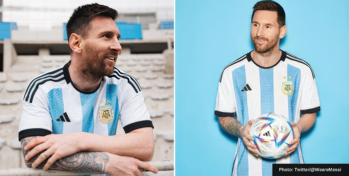Lionel Messi debuts new Argentina home shirt for 2022 Qatar World Cup