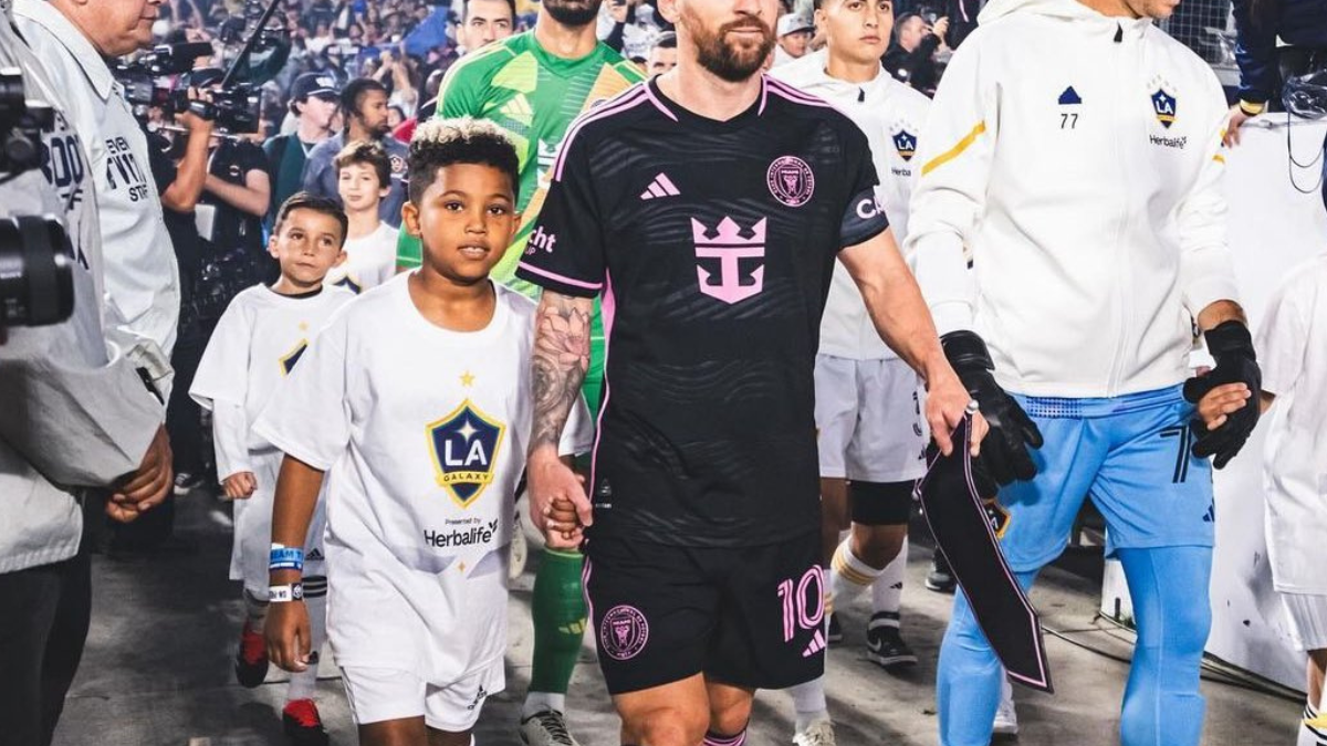 Saint West ‘living the absolute dream’ as Messi match mascot vs Galaxy