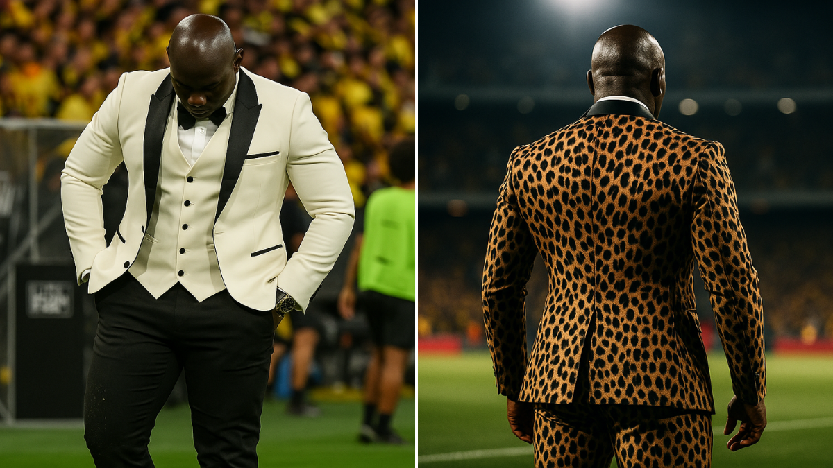 Barcelona SC coach’s wild touchline outfits are stealing the spotlight