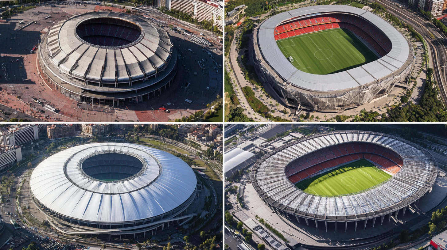 Stadiums: A) Camp Nou – the heart of tiki-taka B) Old Trafford – where legends are made C) Santiago Bernabéu – a stage for the biggest stars D) Maracanã – where the passion never stops